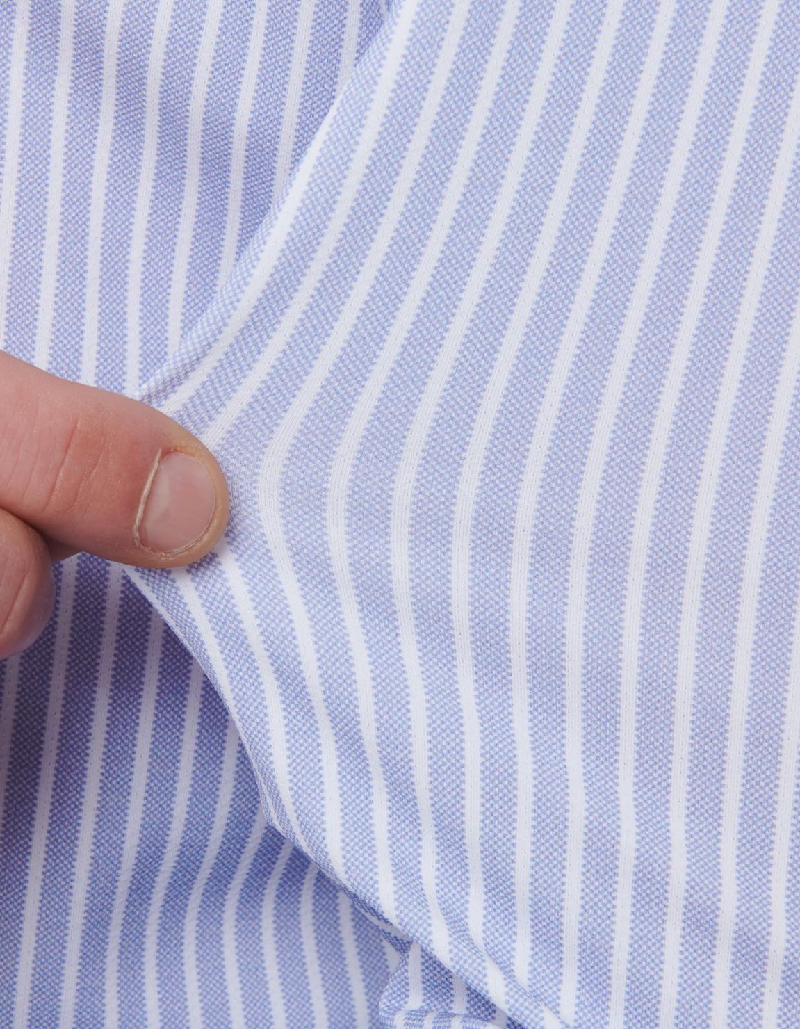 Camicia Collo button down Righe Armaturato Celeste Tailor Custom Fit 4