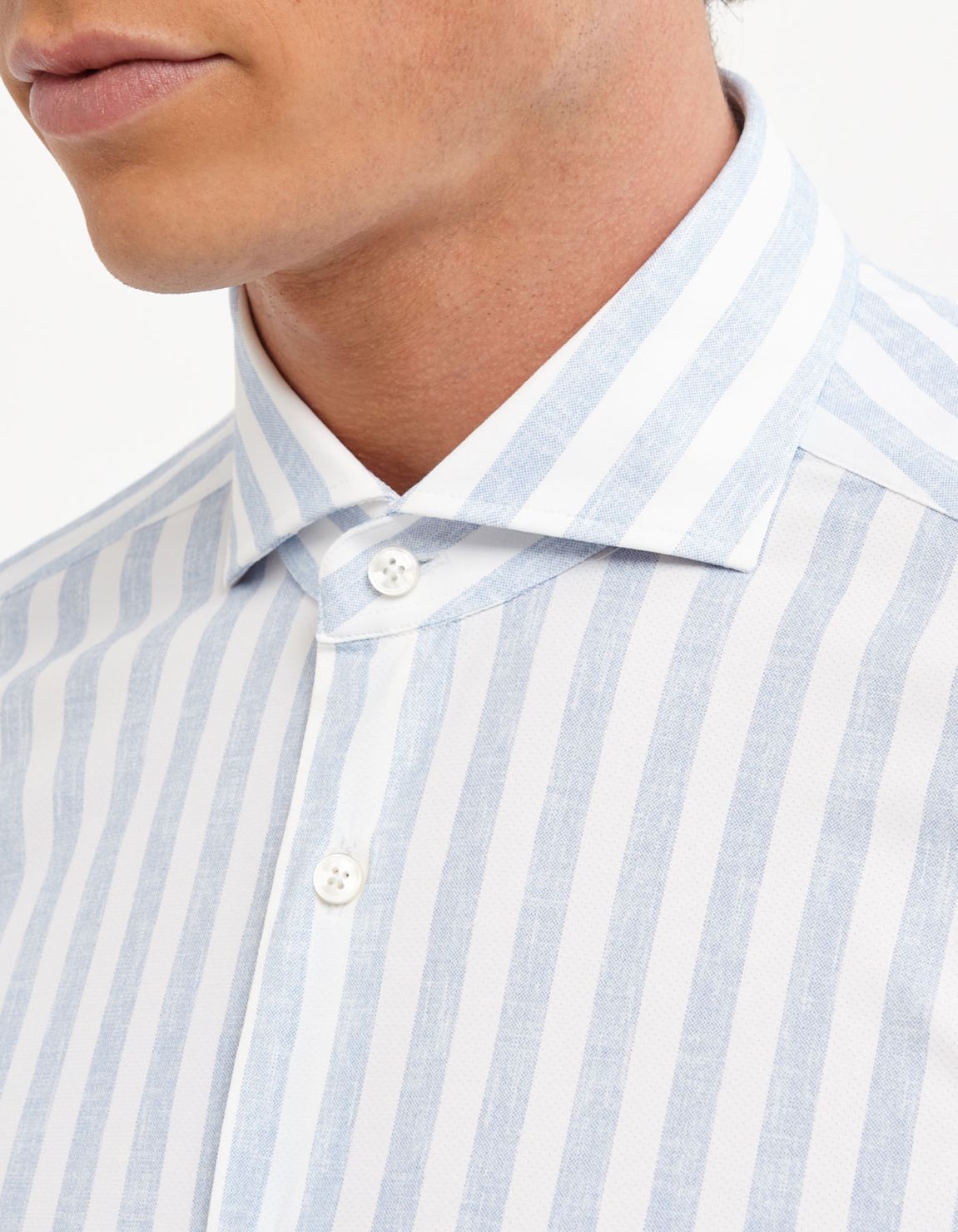 Light Blue Textured Pattern Shirt Collar cutaway Tailor Custom Fit 2