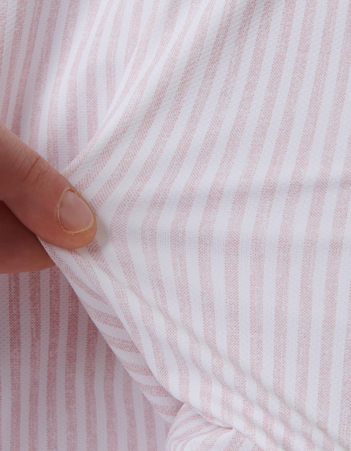 Camisa Cuello italiano abierto Rayas Texturizado Rosa Tailor Custom Fit 4