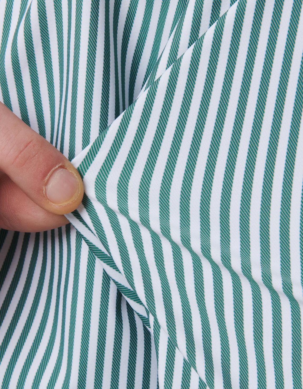 Forest Green Twill Stripe Shirt Collar small cutaway Tailor Custom Fit 4
