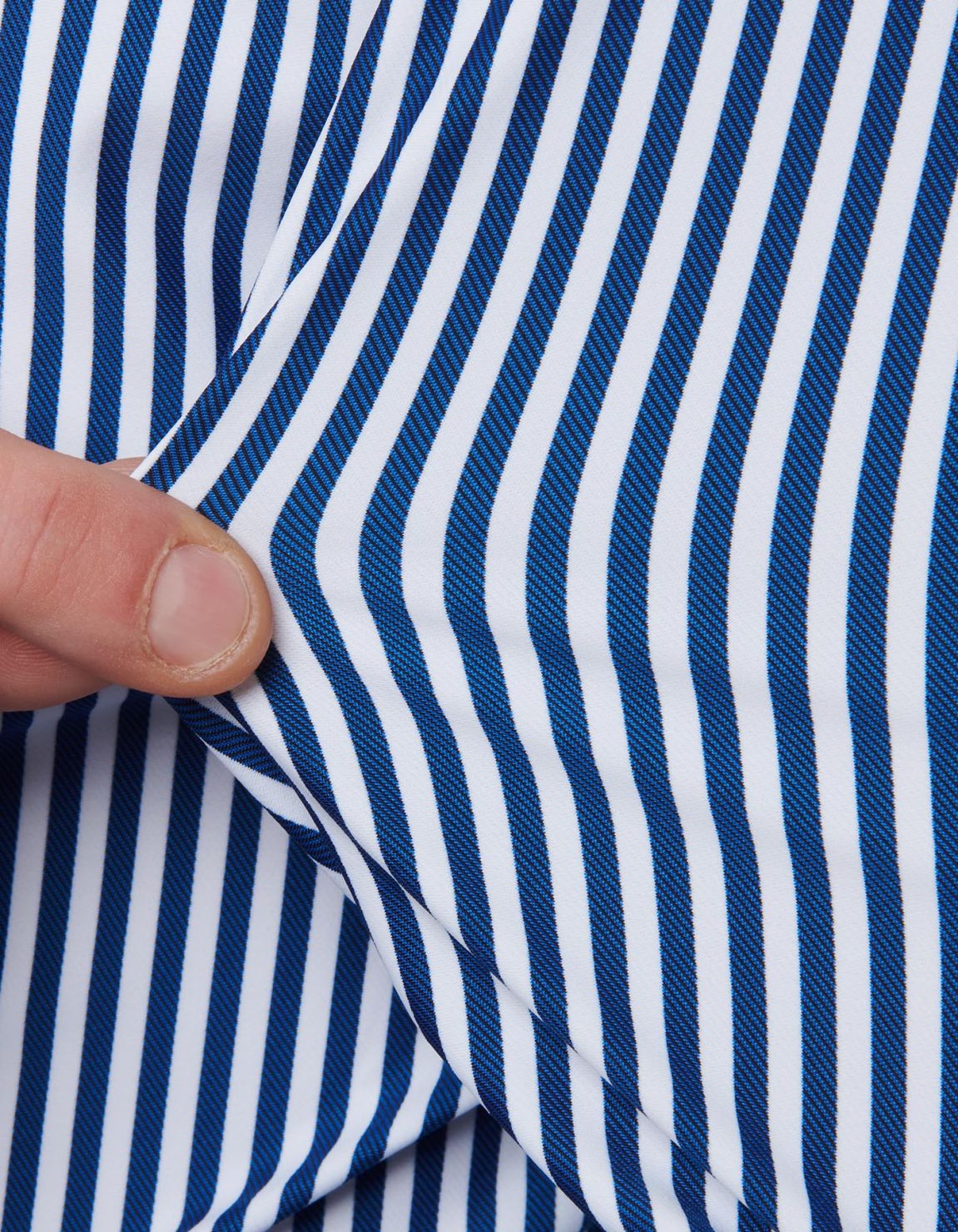 Dark Blue Twill Stripe Shirt Collar small cutaway Tailor Custom Fit 4