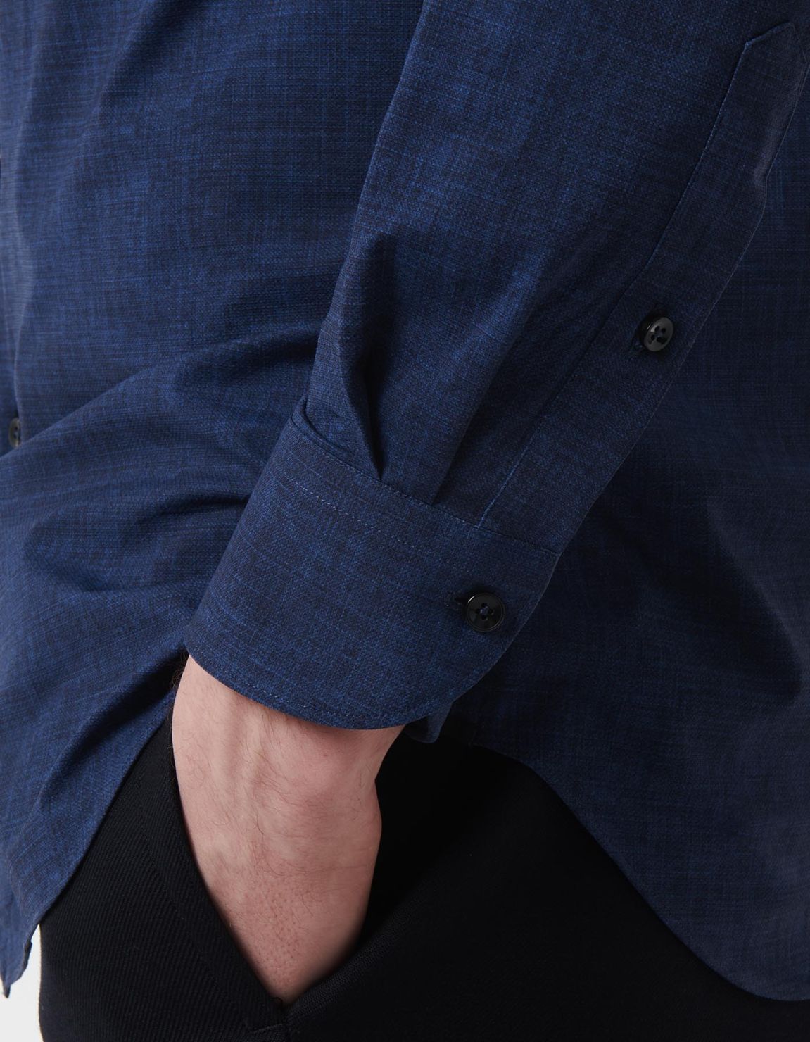 Camisa Cuello francés pequeño Estampado Texturizado Azul oscuro Tailor Custom Fit 5