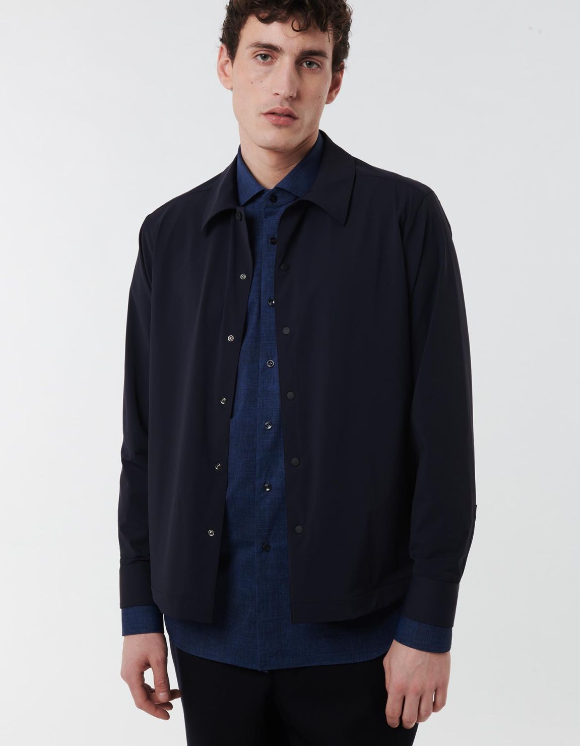 Dark Blue Textured Pattern Shirt Collar small cutaway Tailor Custom Fit 6
