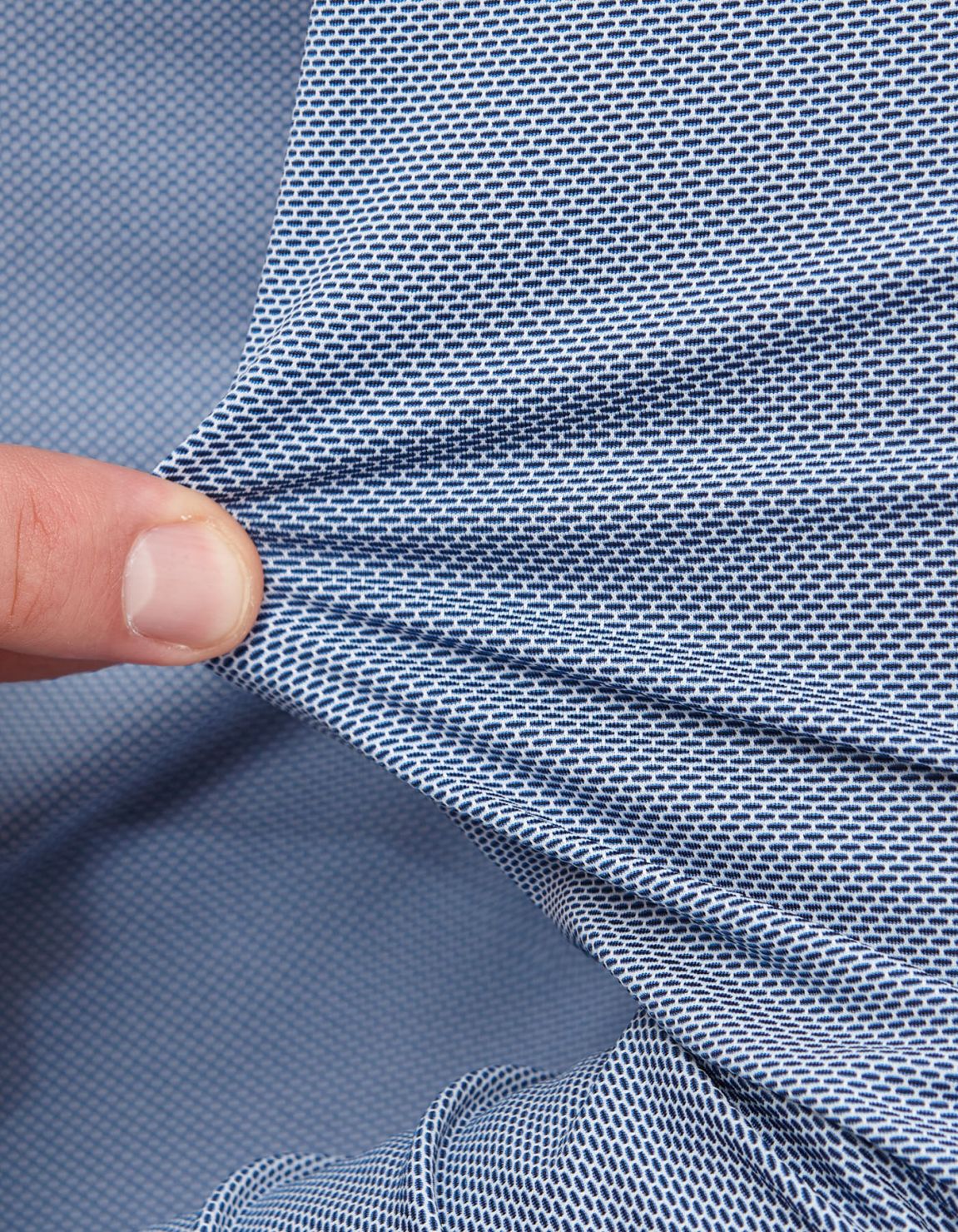 Blue Textured Pattern Shirt Collar small cutaway Tailor Custom Fit 4