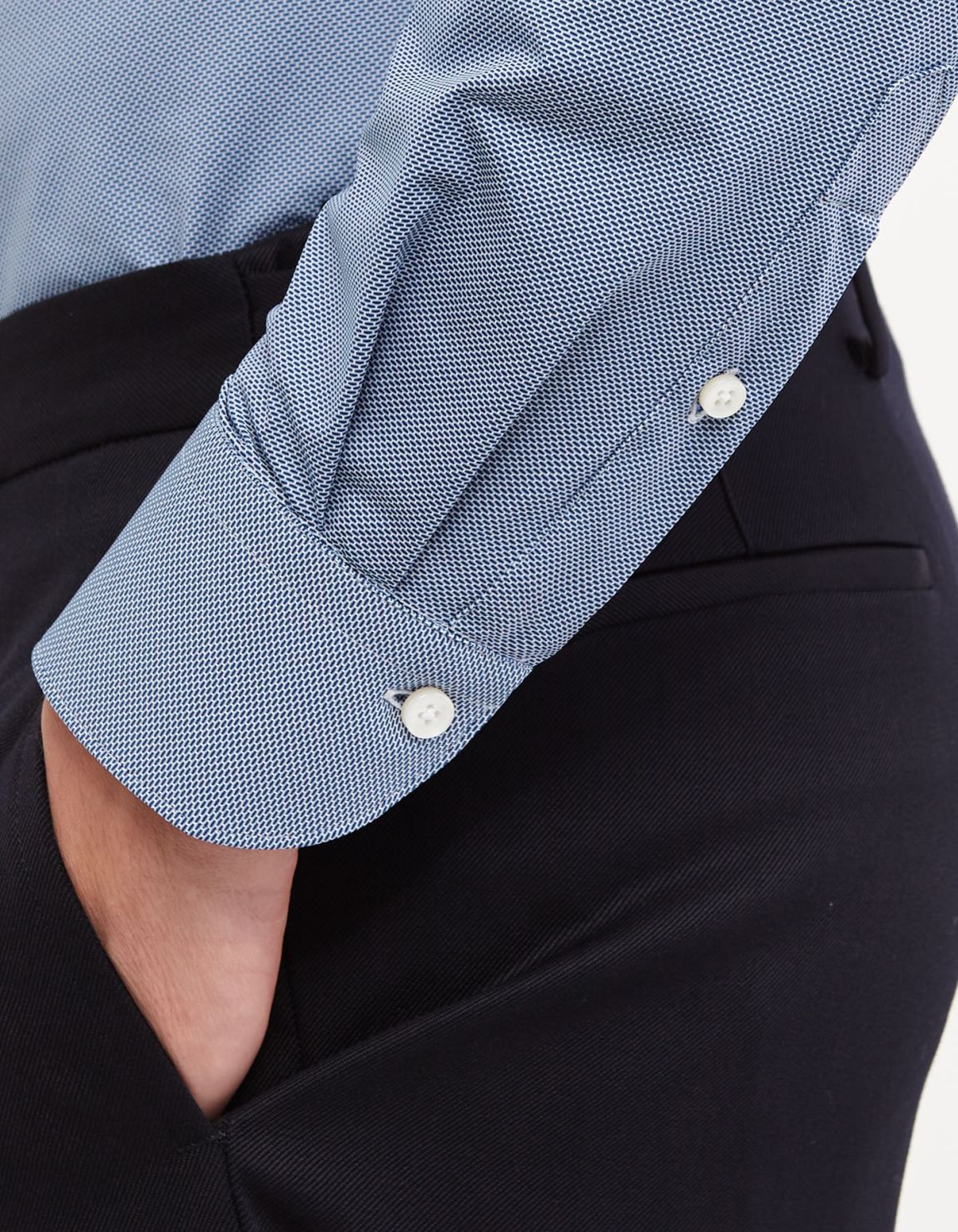 Blue Textured Pattern Shirt Collar small cutaway Tailor Custom Fit 5