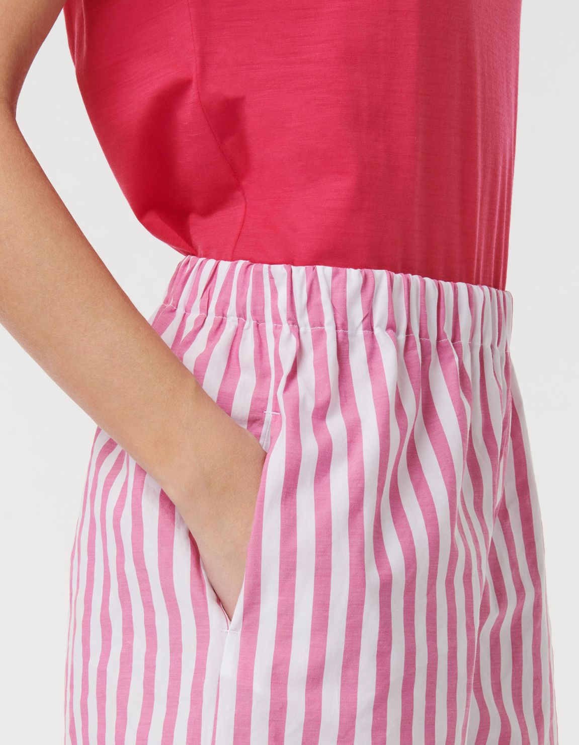 Pants Dark Pink Cotton Stripe One Size 4