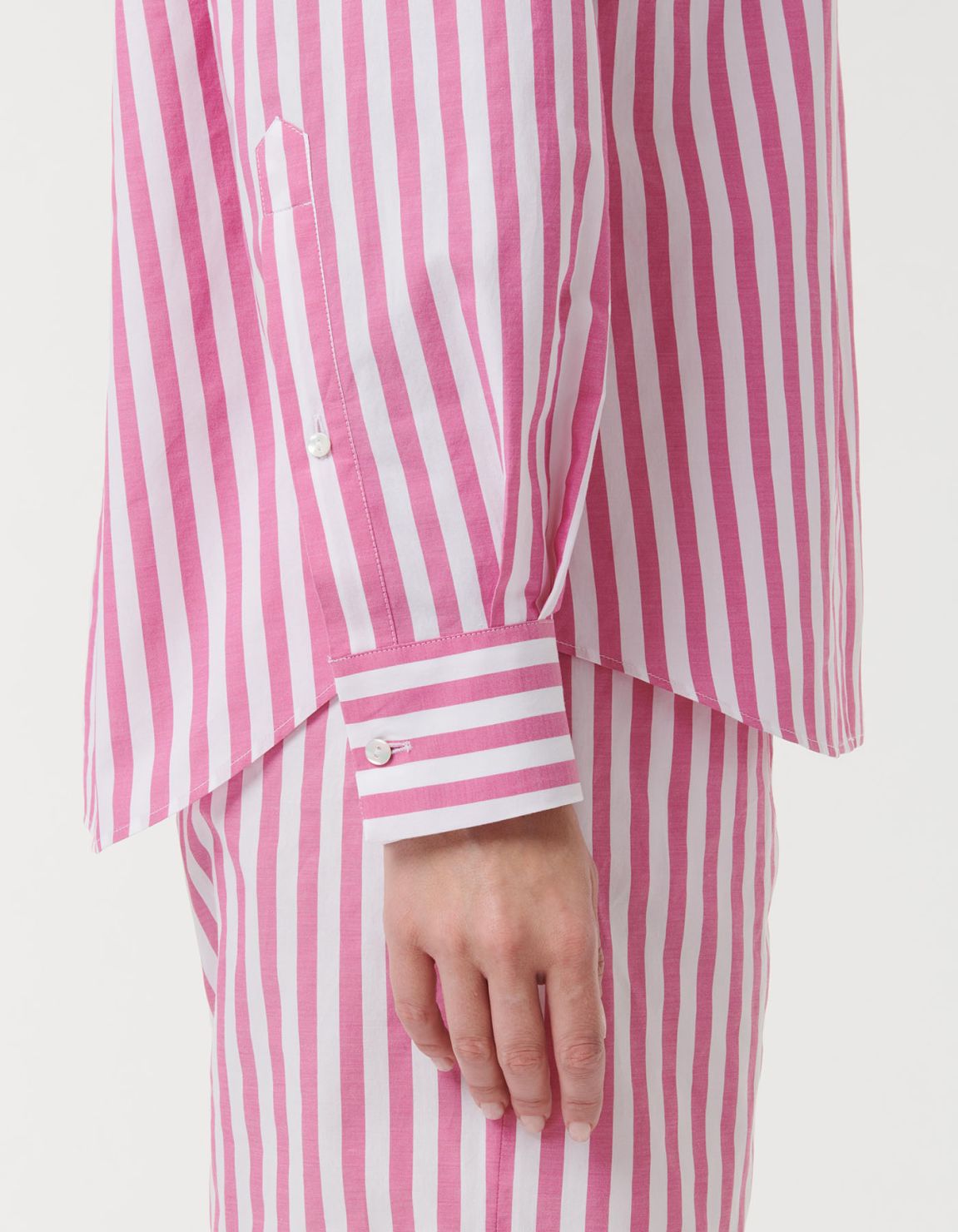 Shirt Dark Pink Cotton Stripe Over 4