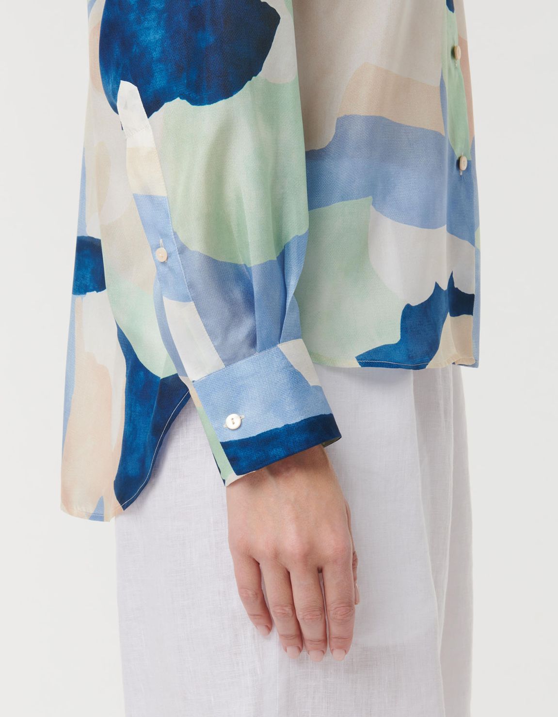 Shirt Multicolour Silk Pattern Over 4