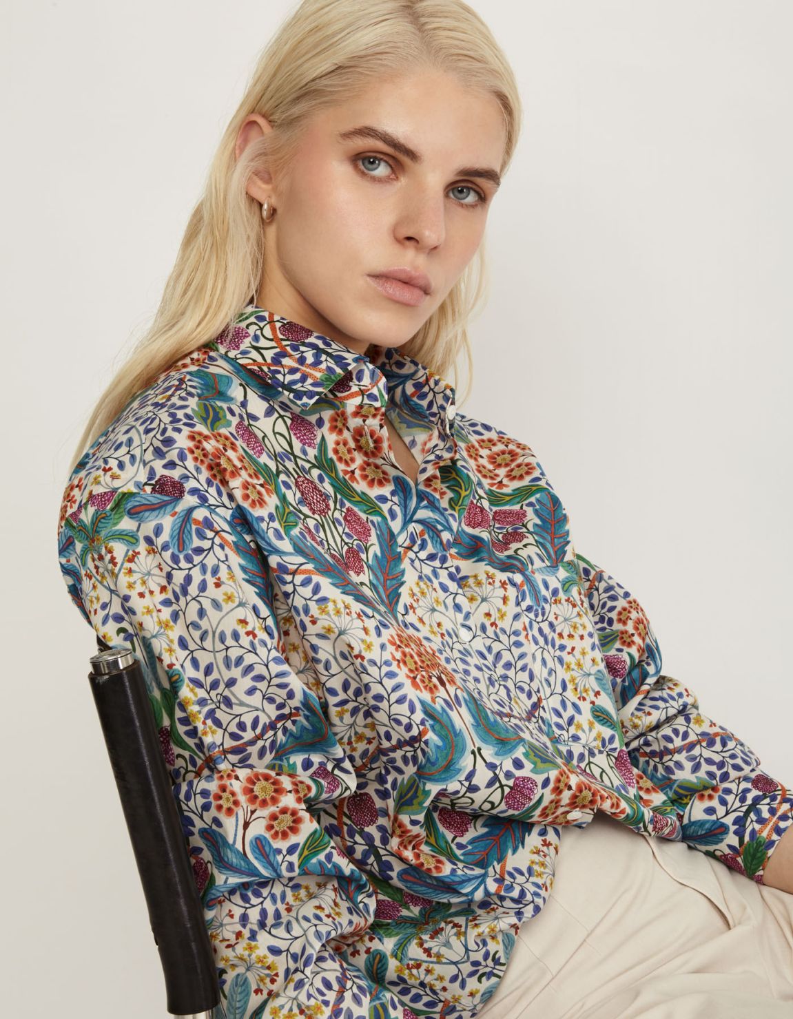 Camisa Multicolor Algodón Estampado Over 3