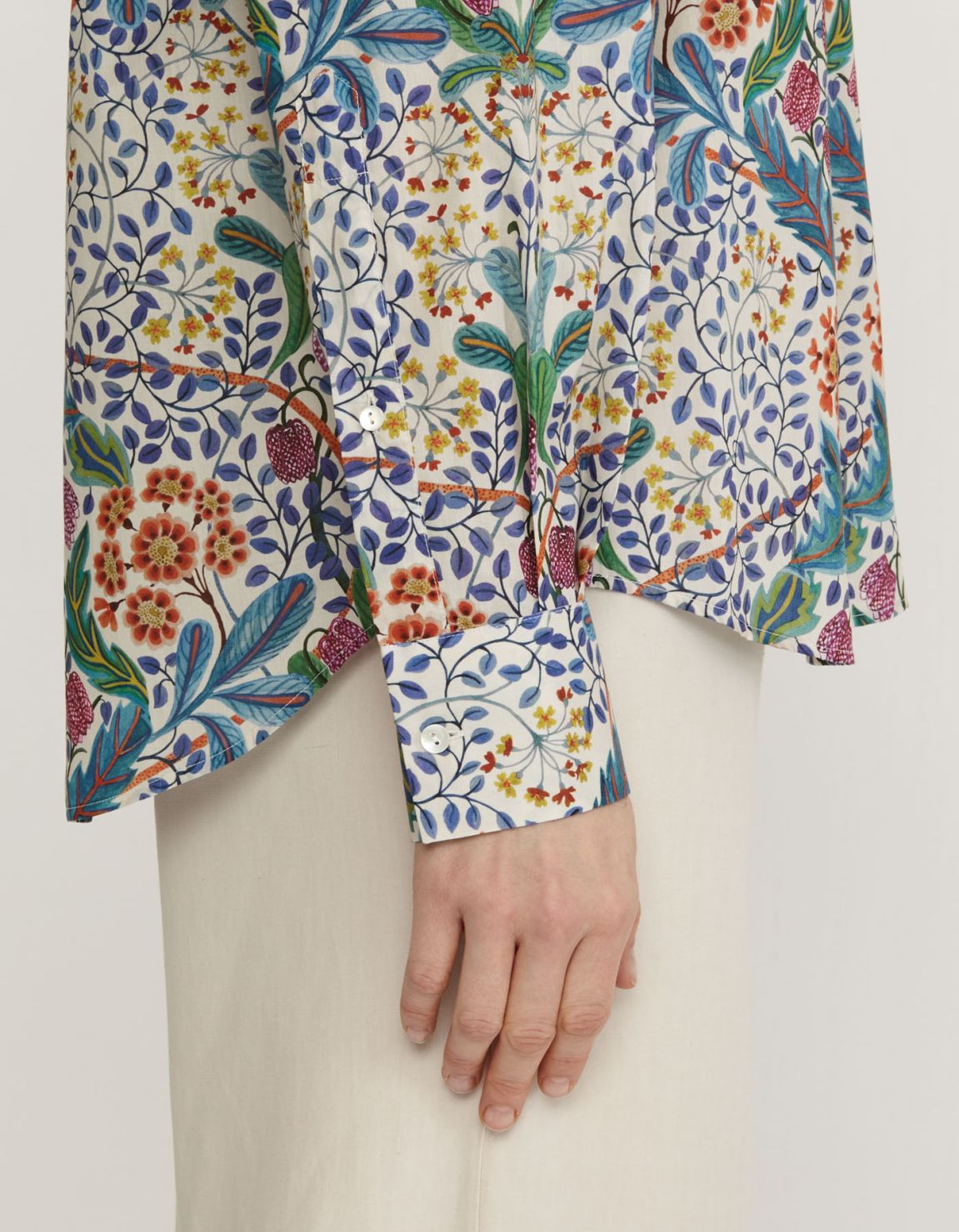 Camisa Multicolor Algodón Estampado Over 4