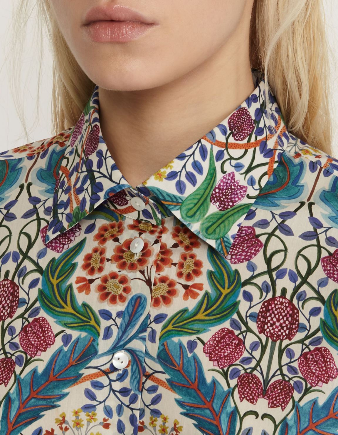 Camisa Multicolor Algodón Estampado Over 2