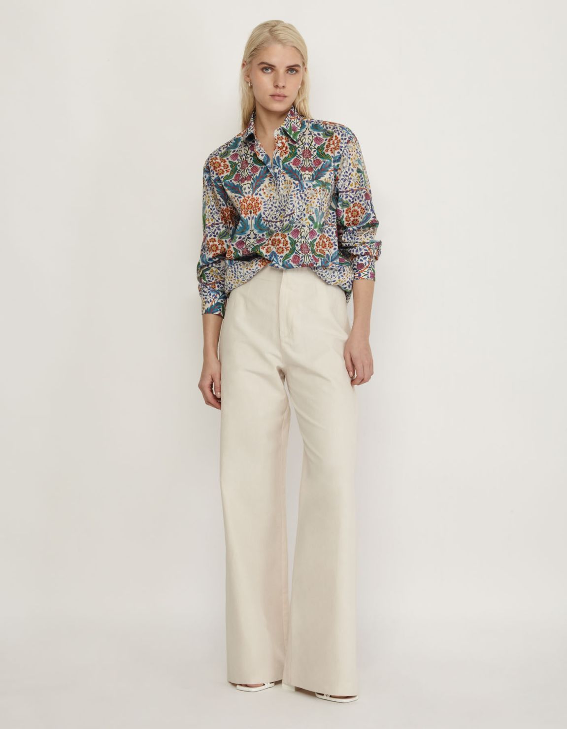 Camisa Multicolor Algodón Estampado Over 5