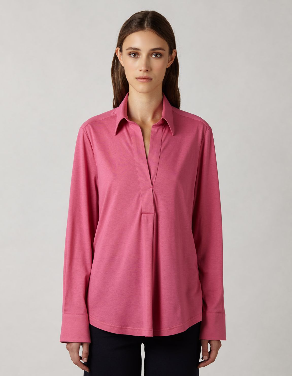 Blusa Rosa scuro Jersey Tinta Unita Unica 5