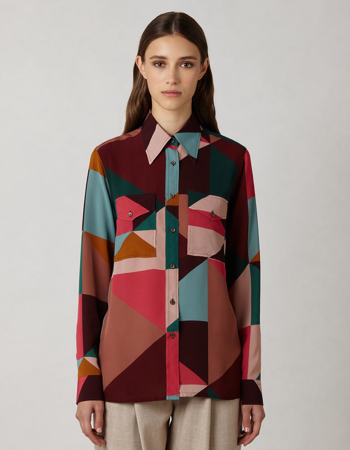Shirt Multicolour Viscose Pattern Regular Fit 5