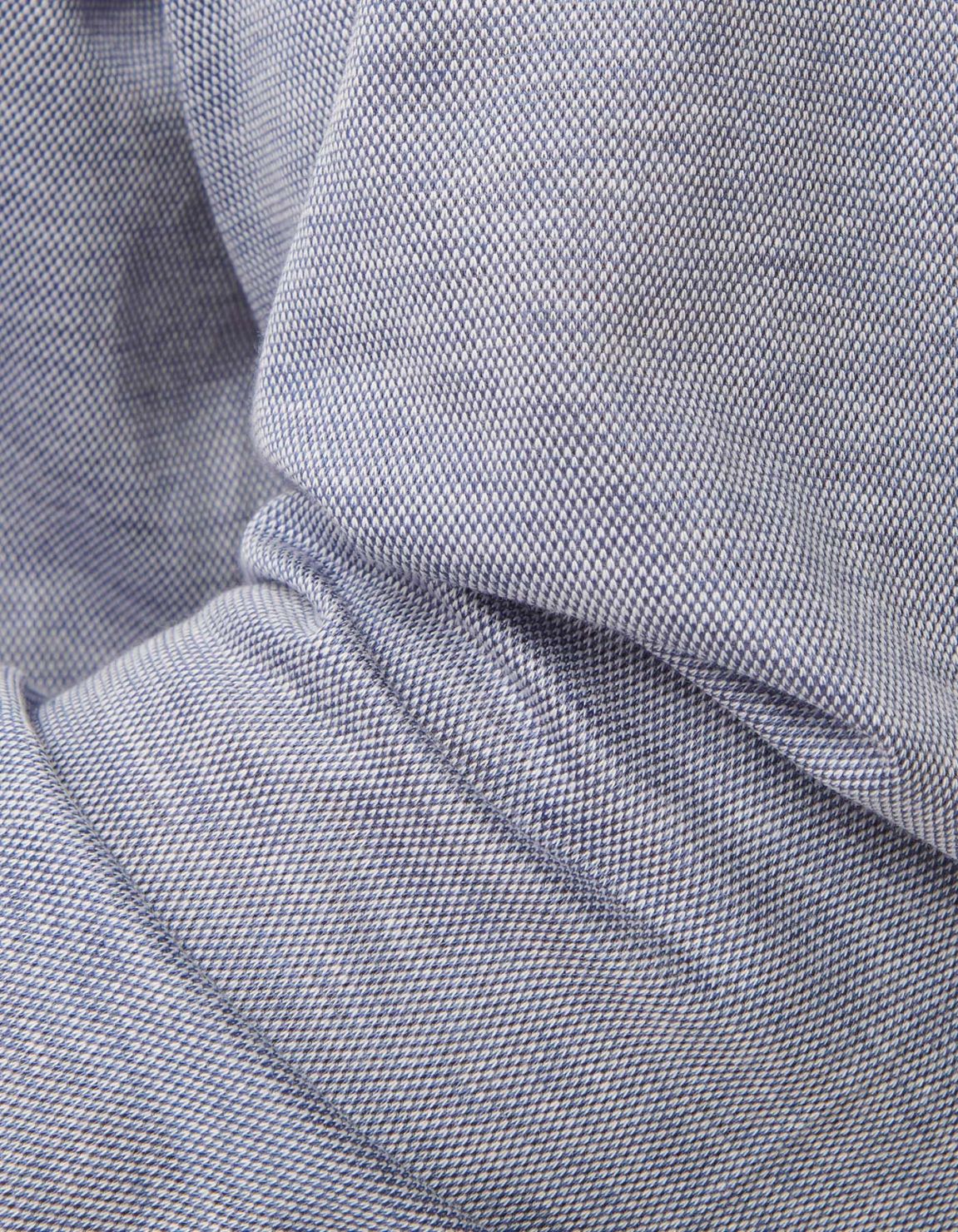 Camicia Collo francese Tinta Unita Maglia Celeste melange Tailor Custom Fit 2