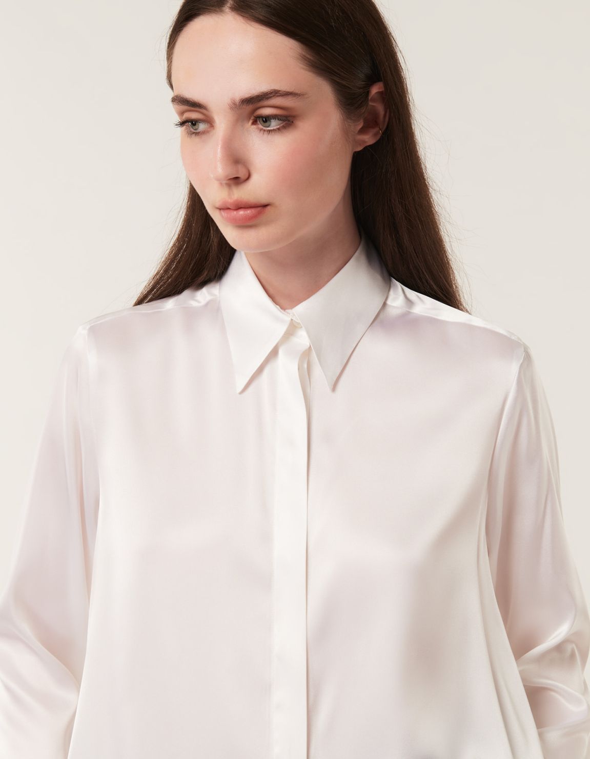 Camicia Bianco Seta Tinta Unita Regular Fit 3