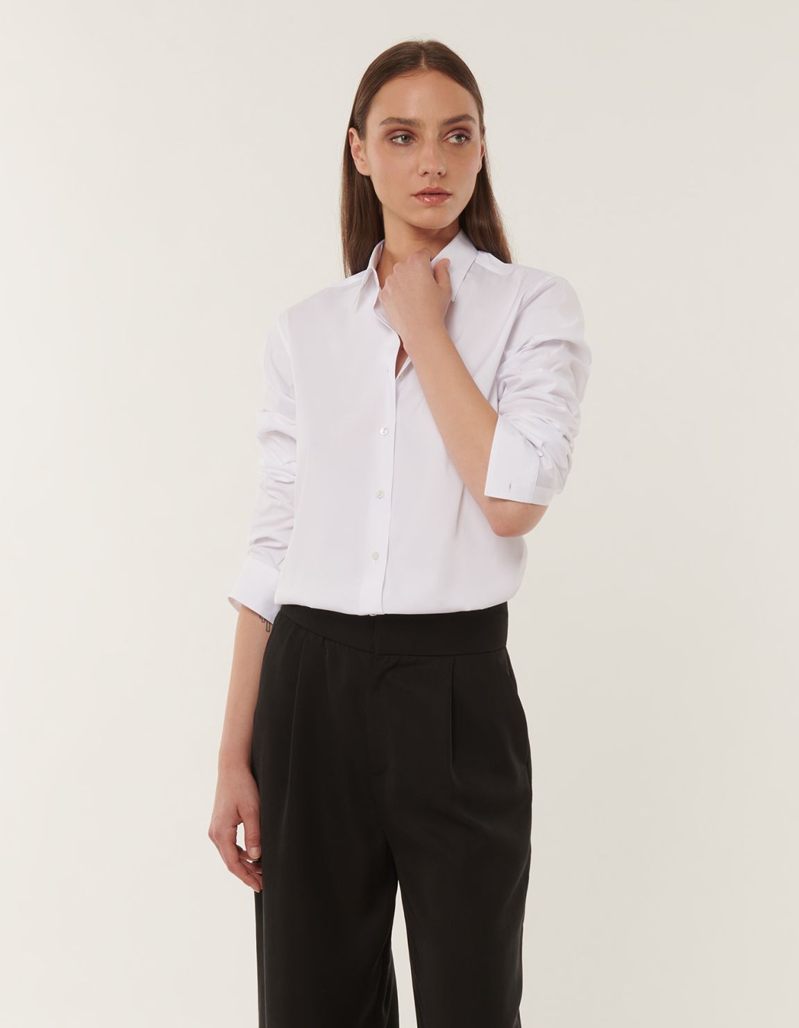 Shirt White Poplin Regular Fit 6