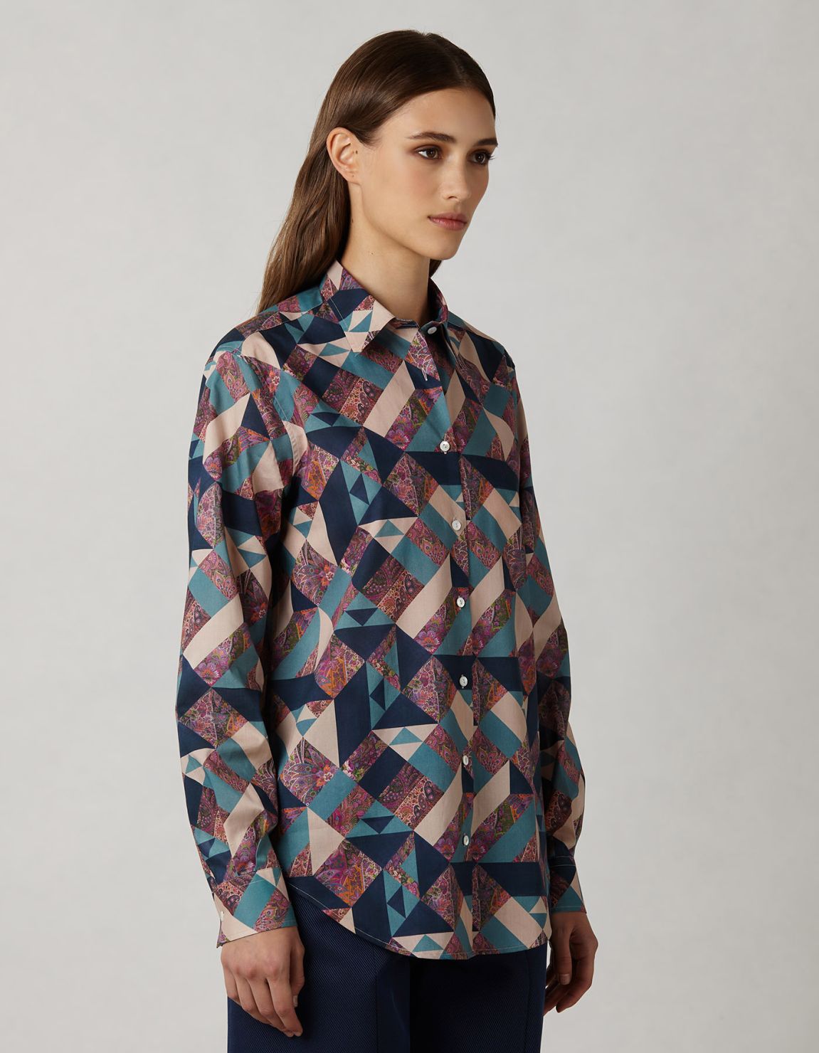 Shirt Multicolour Cotton Pattern Over 3