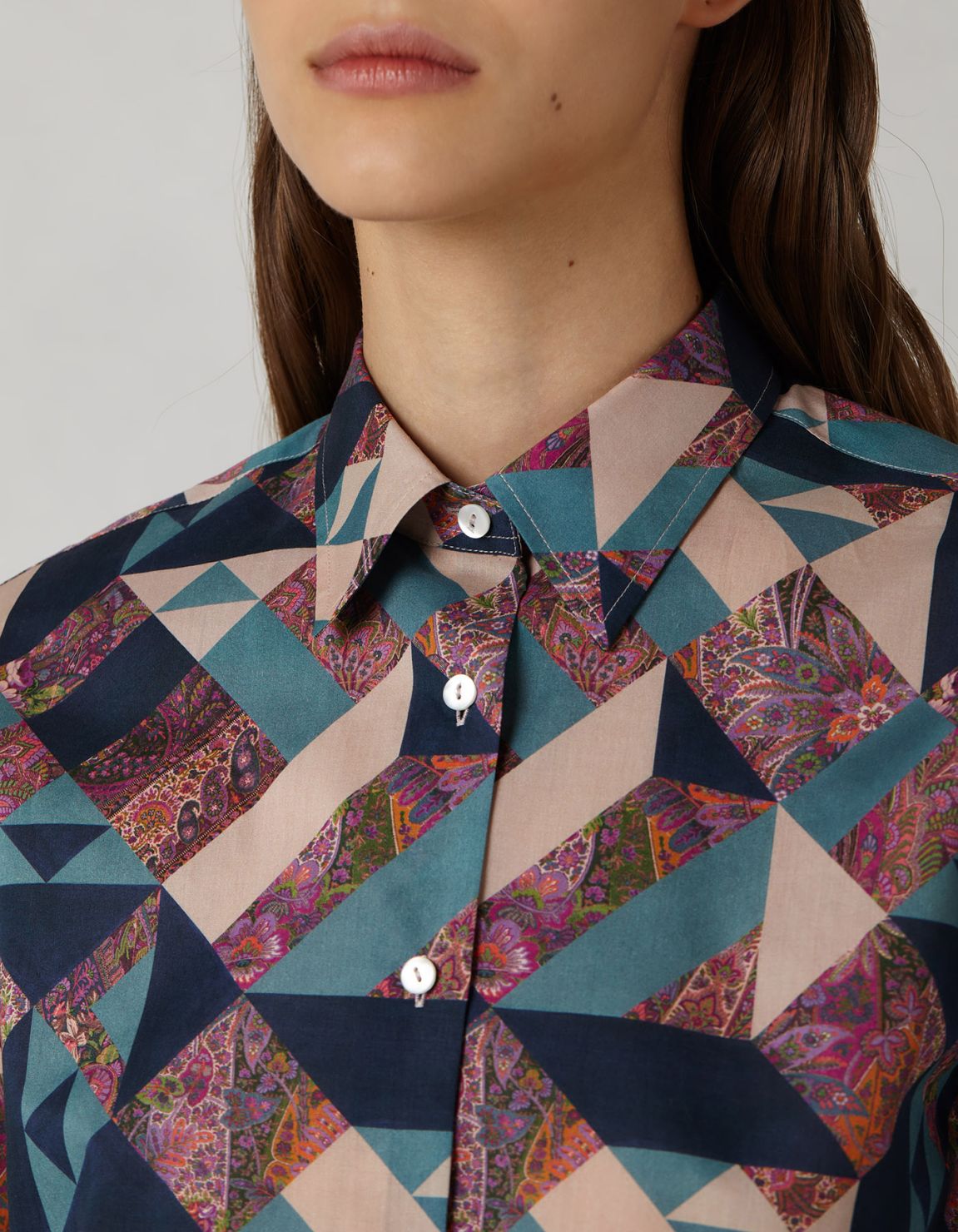 Shirt Multicolour Cotton Pattern Over 2