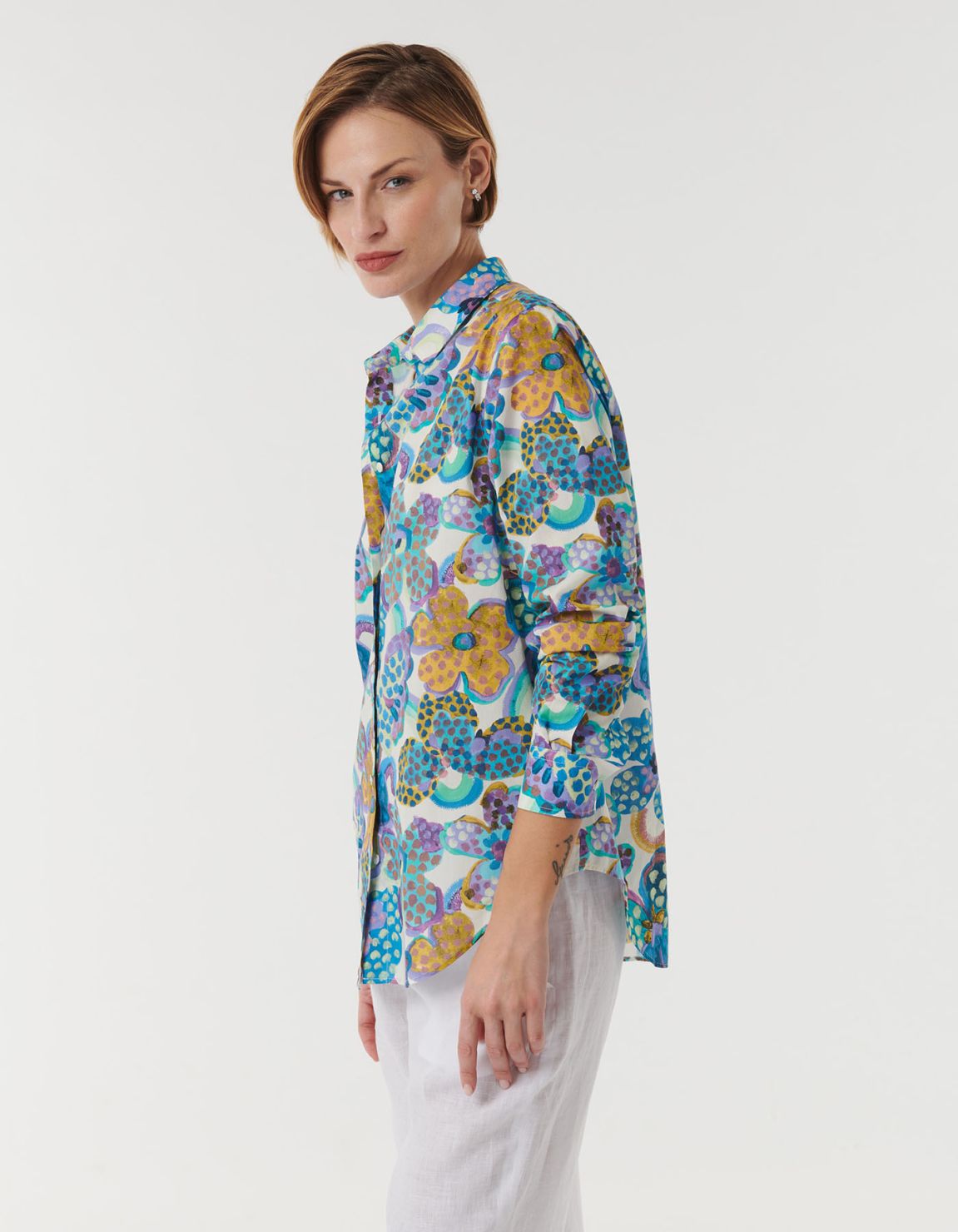 Shirt Multicolour Cotton Pattern Regular Fit 5