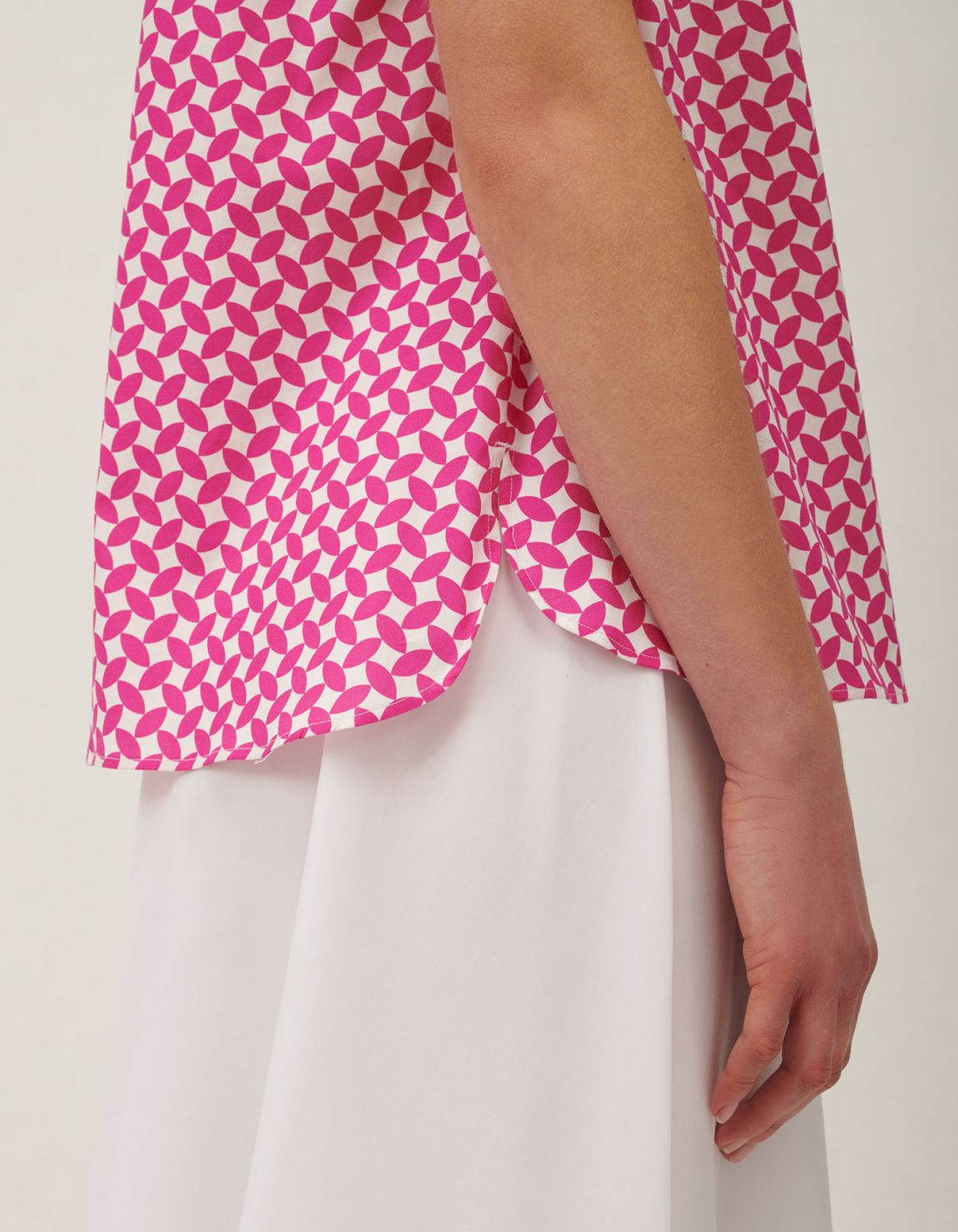 Bluse Pink Stretch Muster One Size 3