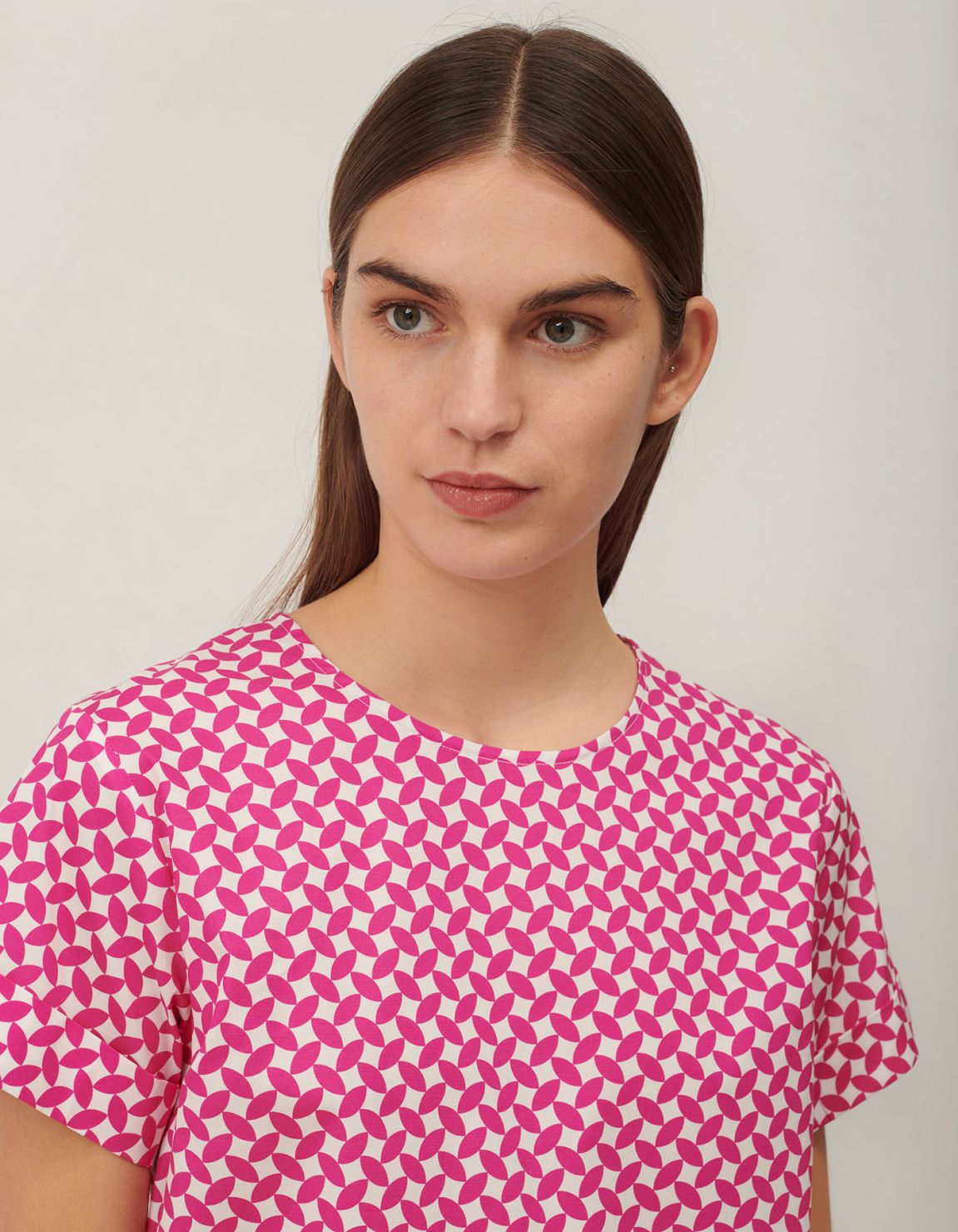 Bluse Pink Stretch Muster One Size 1