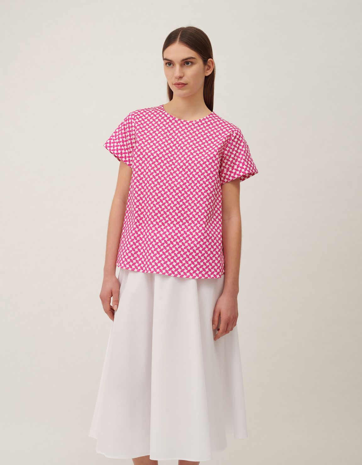 Bluse Pink Stretch Muster One Size 4