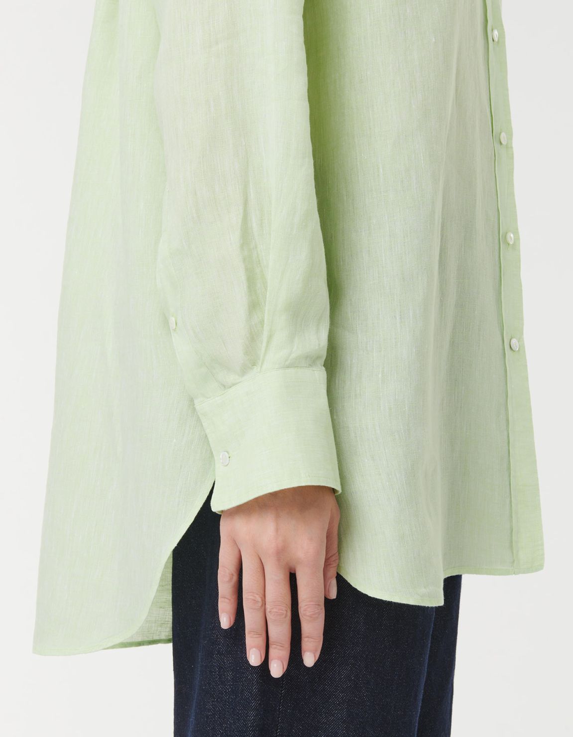 Shirt Green Apple Linen Solid colour Over 4