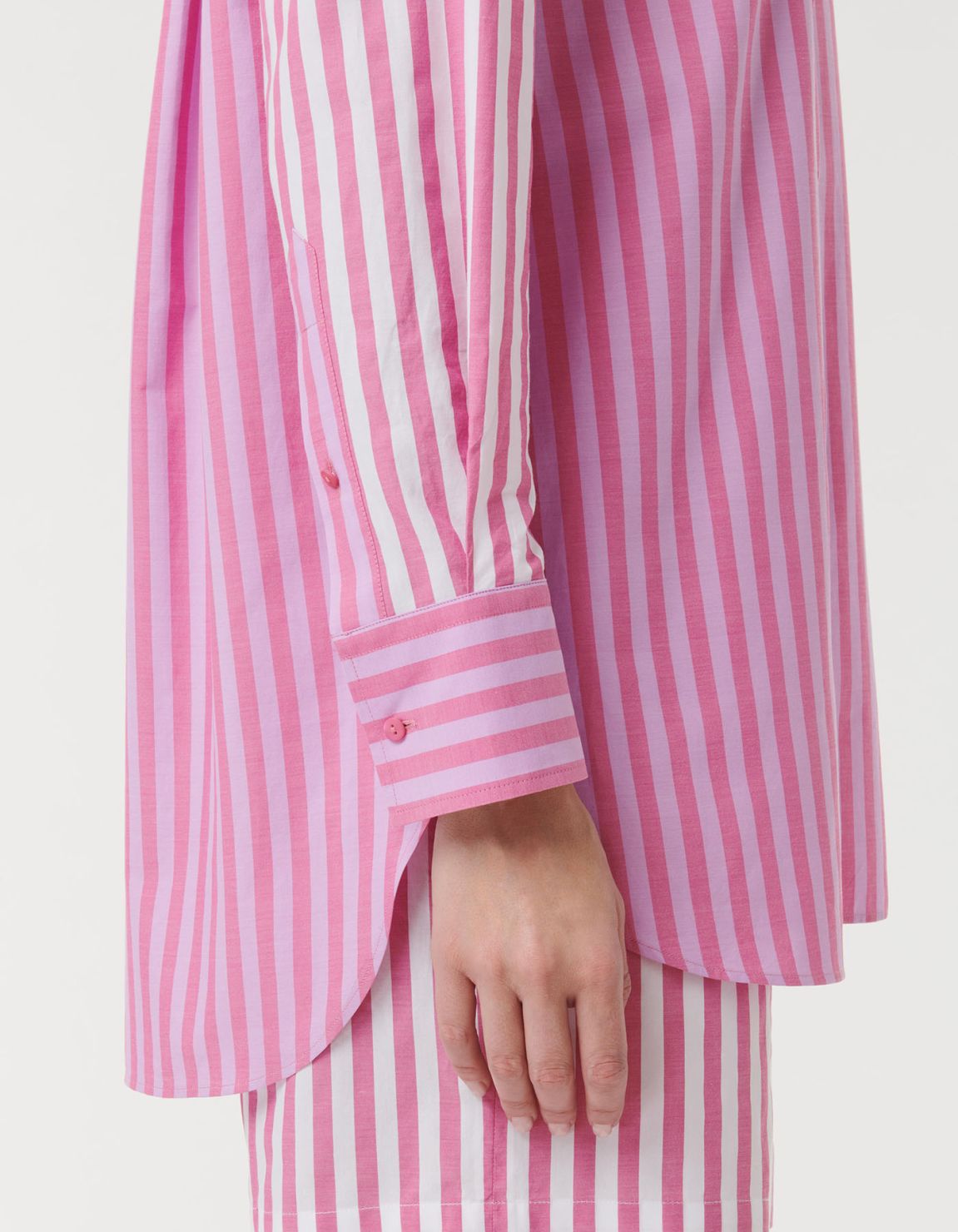 Shirt Dark Pink Cotton Stripe Over 4