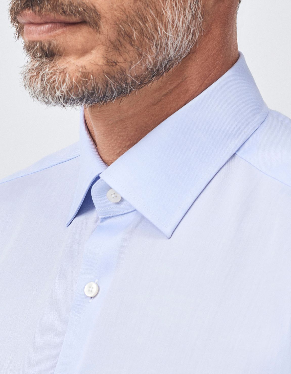Camisa Cuello italiano Celeste oscuro Texturizado Liso Evolution Classic Fit 3