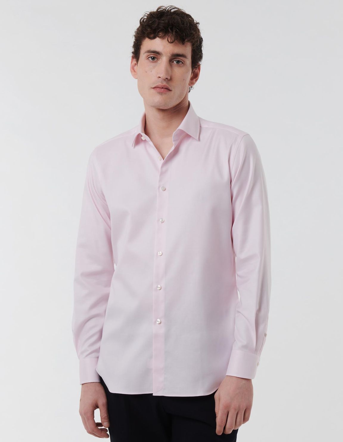 Camicia Collo italiano Fantasia Armaturato Rosa scuro Tailor Custom Fit 3