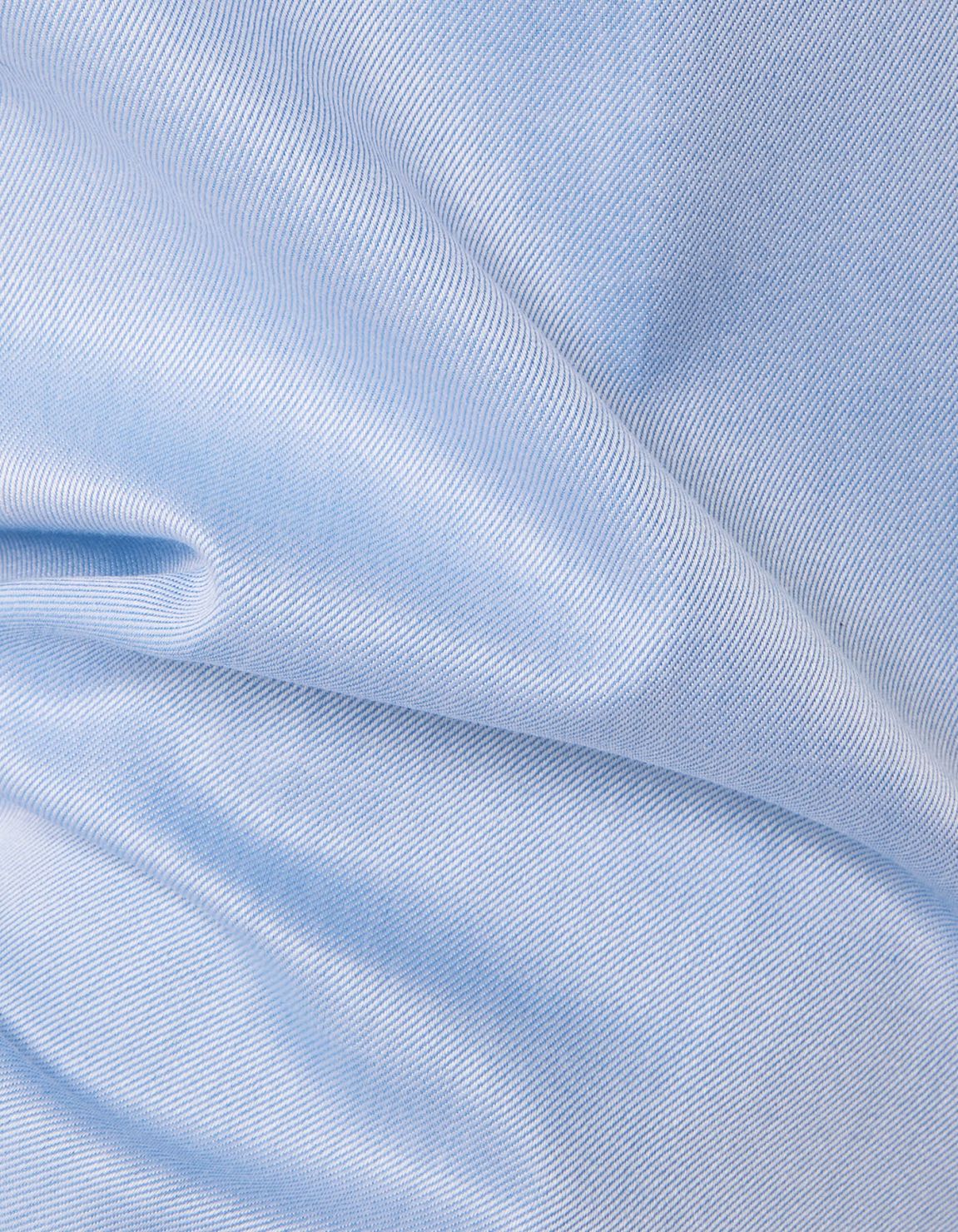 Hemd Uni Kragen Haifisch klein Twill Dunkles Himmelblau Tailor Custom Fit 4