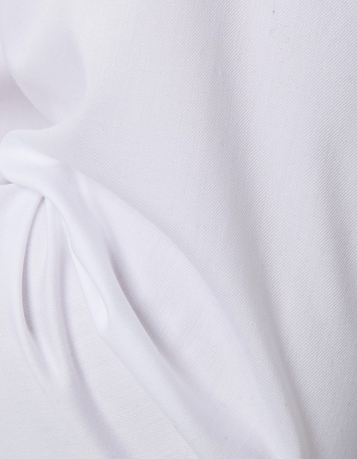 Camisa Cuello francés pequeño Liso Sarga Blanco Tailor Custom Fit 4