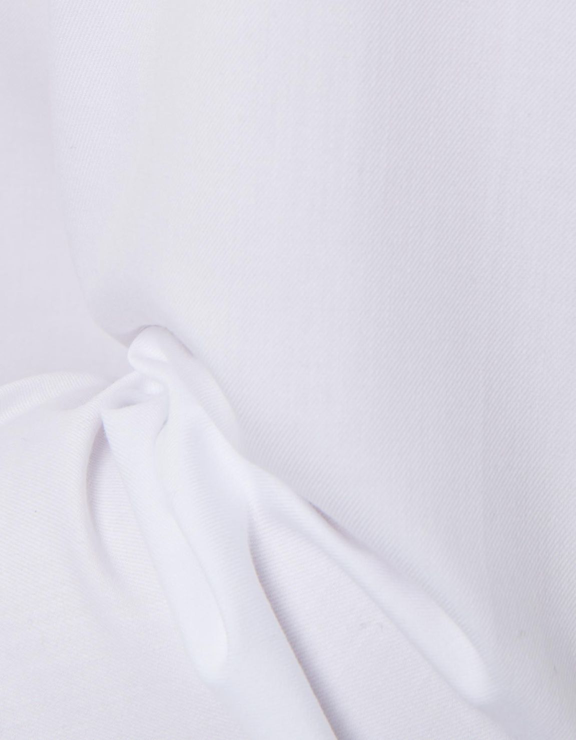 Camicia Collo francese piccolo Tinta Unita Twill Bianco Slim Fit 4