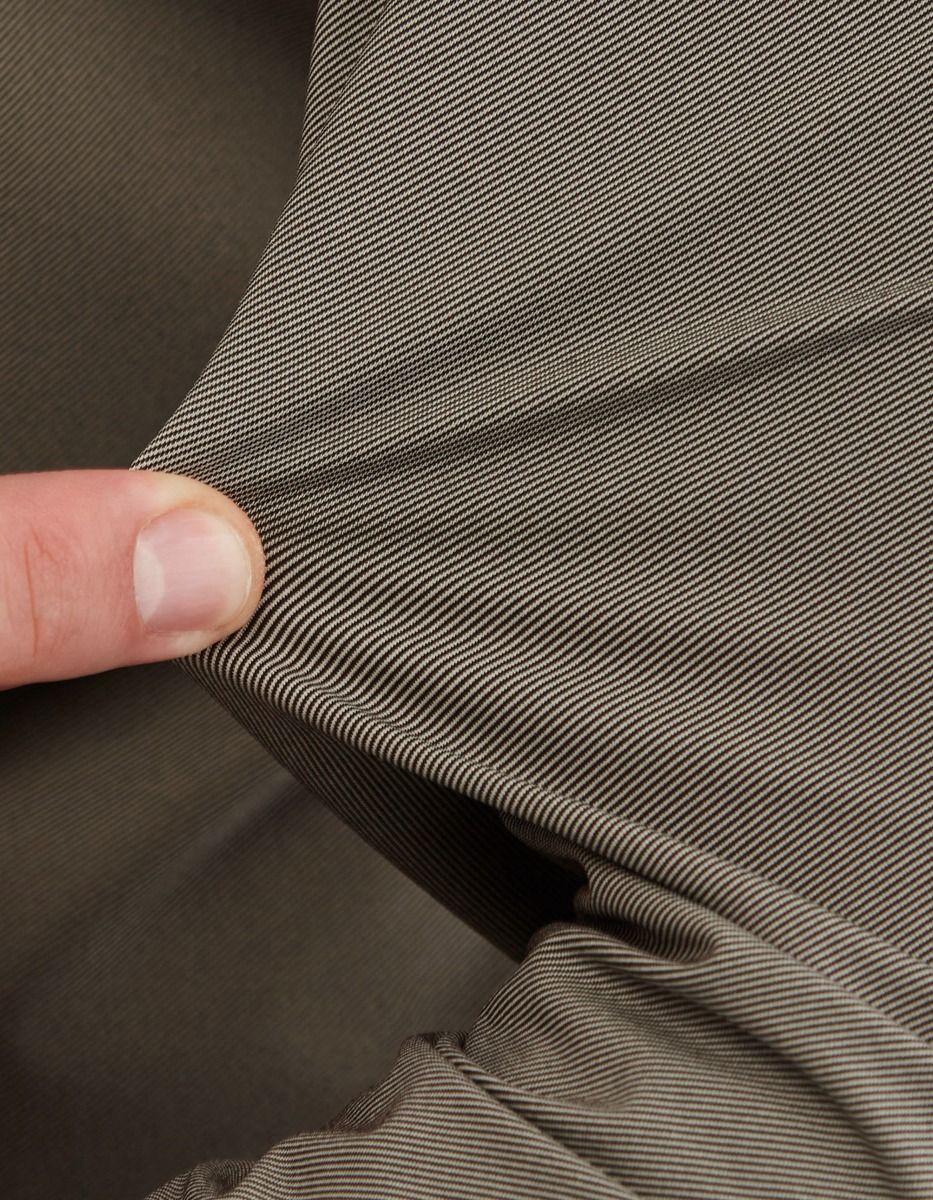 Chemise Col français petit Unie Armuré Marron Tailor Custom Fit 4