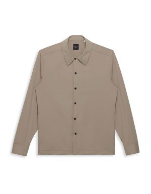 Brown Textured Solid colour Shirt Collar spread Over