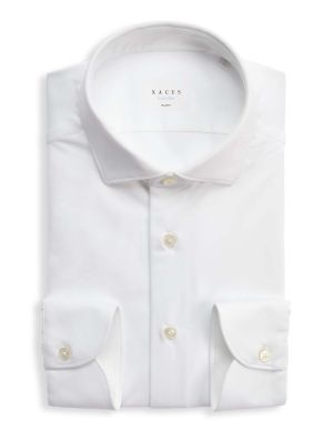 Camicia Collo francese piccolo Tinta Unita Twill Bianco Tailor Custom Fit