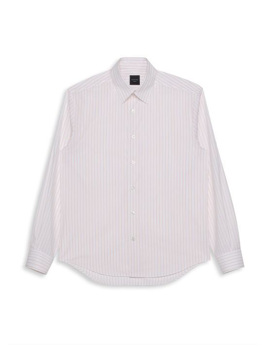 Pale Pink Poplin Stripe Shirt Collar spread Evolution Classic Fit