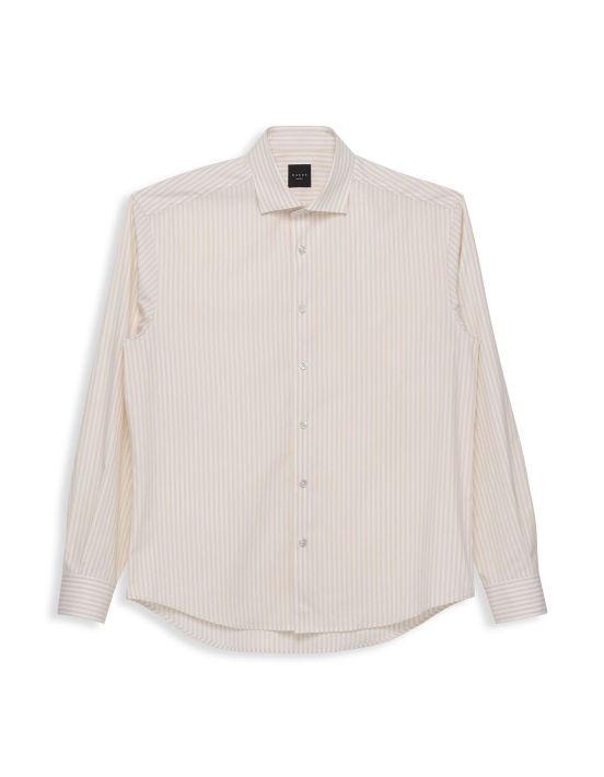White Poplin Stripe Shirt Collar small cutaway Evolution Classic Fit