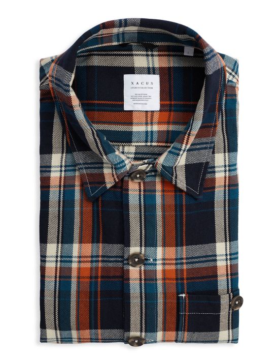 Multicolour Twill Check Shirt Collar spread Tailor Custom Fit