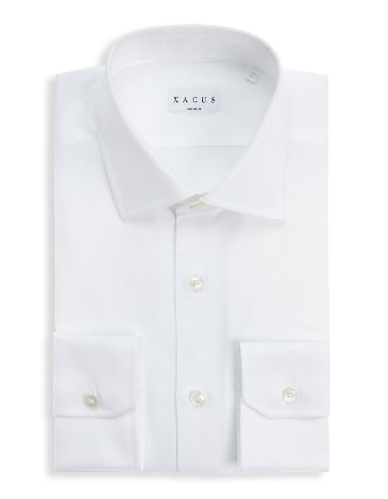 Camisa Cuello italiano Liso Oxford Blanco Tailor Custom Fit