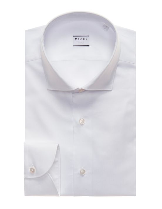 Camisa Cuello francés pequeño Blanco Oxford Liso Tailor Custom Fit