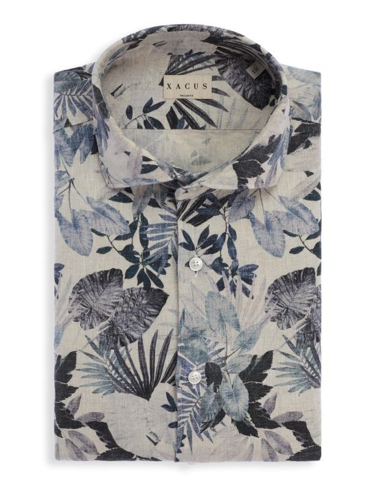 Multicolour Linen Pattern Shirt Collar cutaway Tailor Custom Fit