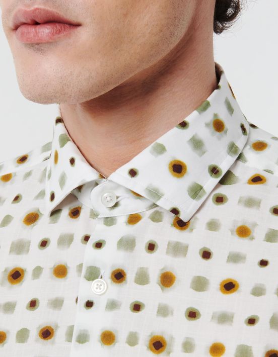 Multicolour Textured Pattern Shirt Collar small cutaway Tailor Custom Fit hover
