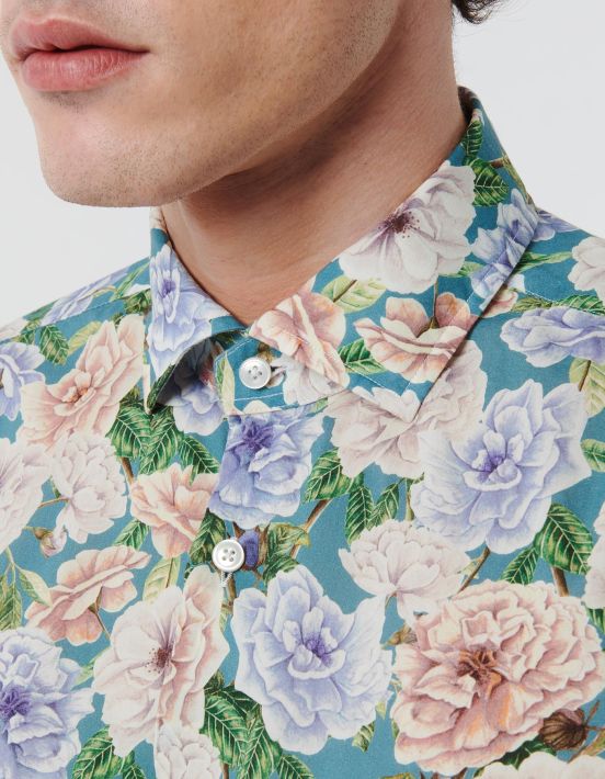 Multicolour Poplin Pattern Shirt Collar small cutaway Tailor Custom Fit hover