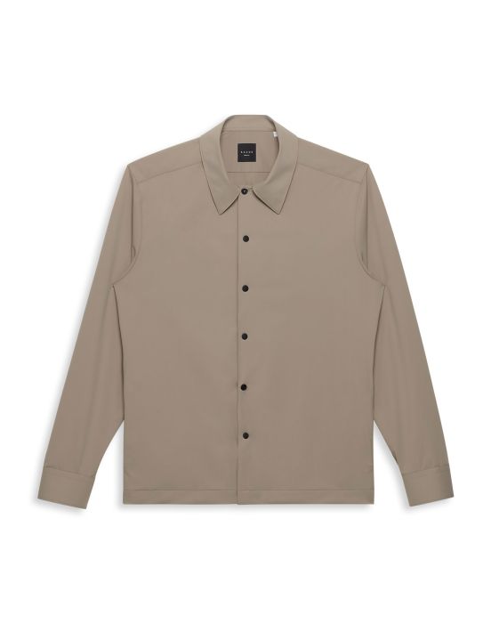 Brown Textured Solid colour Shirt Collar spread Over