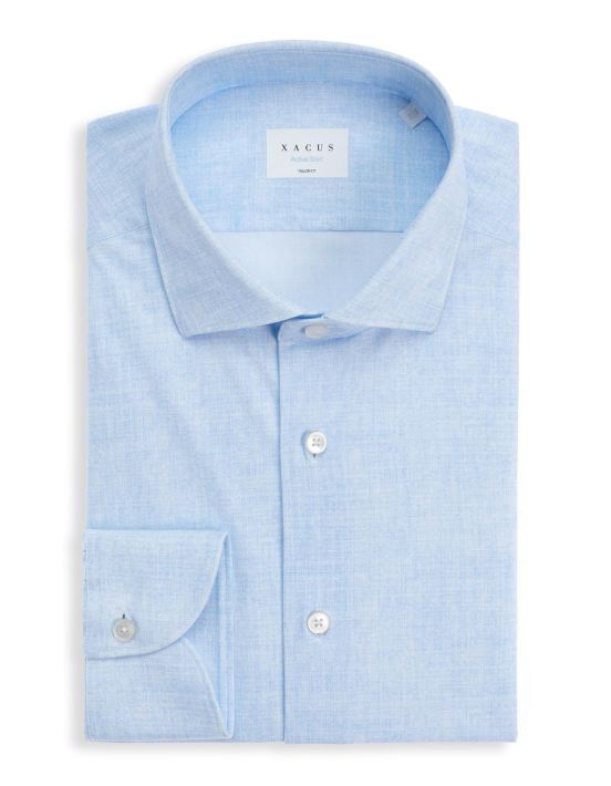 Light Blue Textured Pattern Shirt Collar small cutaway Tailor Custom Fit