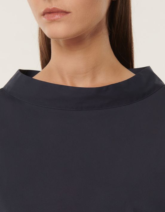 Blouse Navy Blue Stretch Solid colour One Size hover