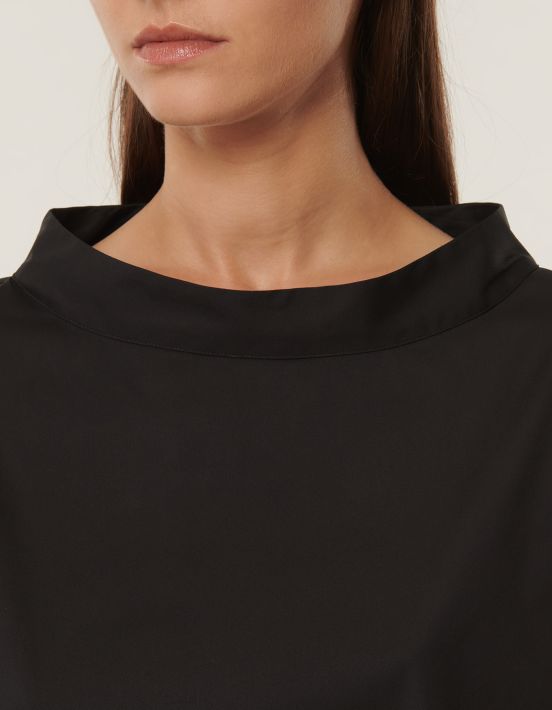 Blouse Black Stretch Solid colour One Size hover