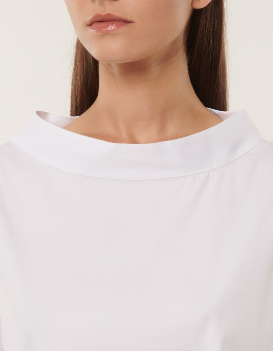 Blouse White Stretch Solid colour One Size hover